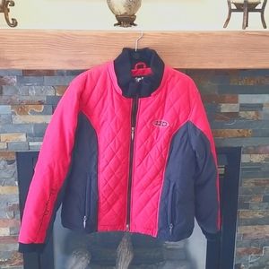 Harley Down Coat XL Womans red and black